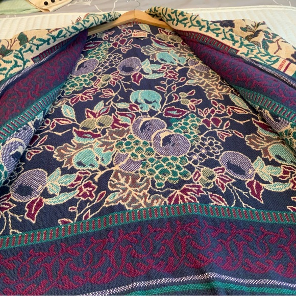 Lady Hawke Blanket Coat Tapestry Cardigan  Western Cottage -Core Boho Gypsy - Picture 4 of 13